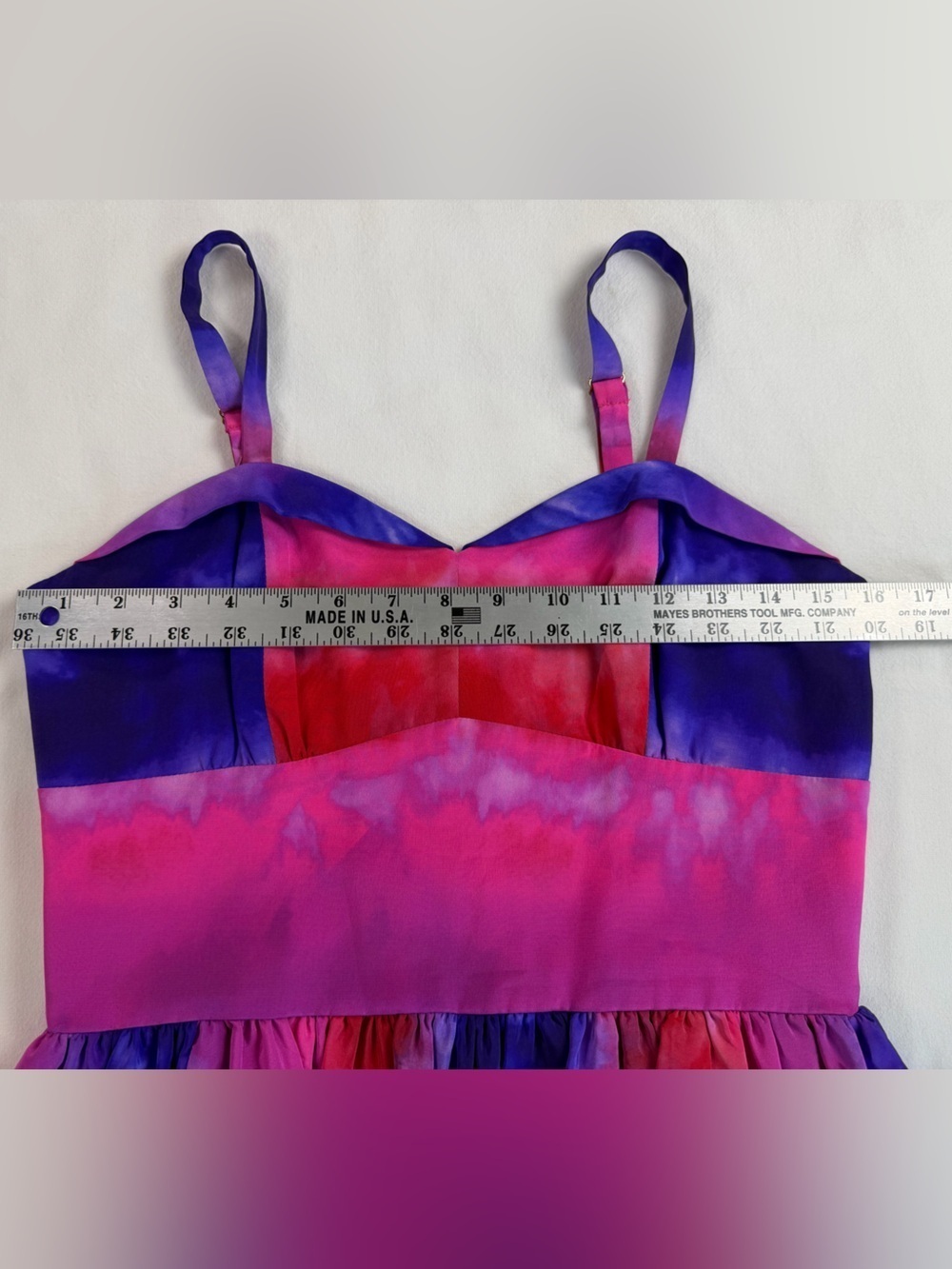 Amanda Uprichard Hot Pink and Purple Silk Fit and Flare Fairycore Mini Dress - Picture 6 of 12